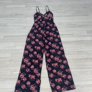 Floral corsette top jumpsuit